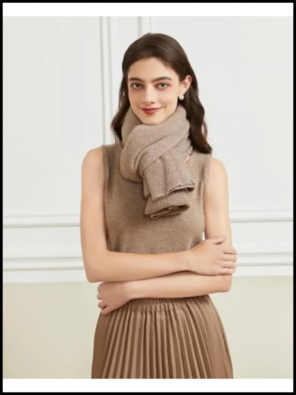 Lightweight Wool Shawl Wrap with Sleeves Open Front Poncho Cape